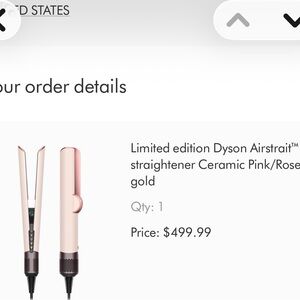 Dyson Airstrait Straightener - Pink and Gold